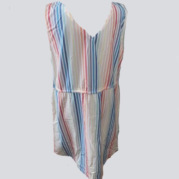 Brand New Women's Eddie Bauer Colourful Striped Sleeveless Dress - Picture 4 of 16